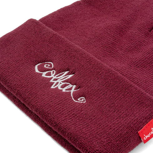 303 Boards - 303 X Chocolate Flip The Script Beanie (Maroon)